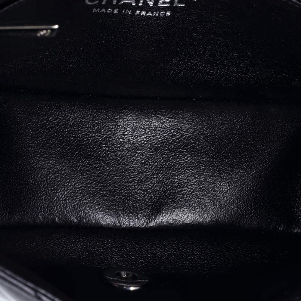 Chanel Mini Classic Single Flap Bag Chevron Lambskin - Picture 6 of 8